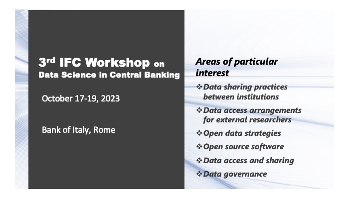 3rd IFC Workshop on Data Science in Central Banking